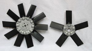 Two small industrial fans